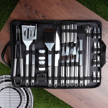 Set Vilde de 33 utensilios de acero para barbacoa