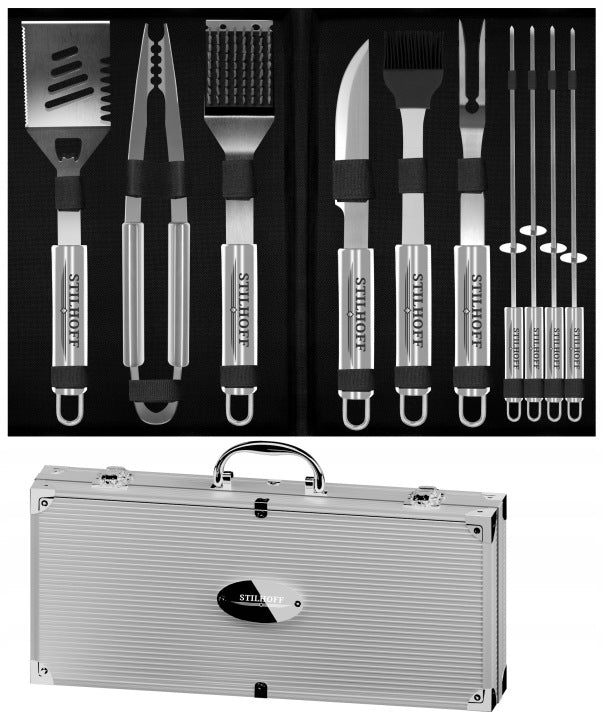 Set Stilhoff Strong de 11 accesorios para barbacoa con maletín