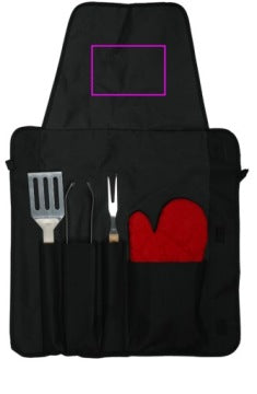 Pack de 25 sets Aurora para barbacoa con impresión de logo