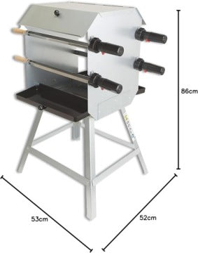 Asador giratorio para grill con motor a pilas