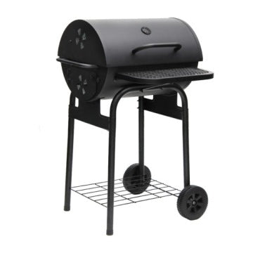 Grill de carbón multifuncional con ruedas para uso doméstico