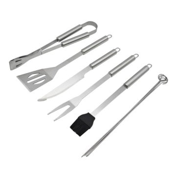 Set de 9 accesorios de acero inoxidable para barbacoa con maletín
