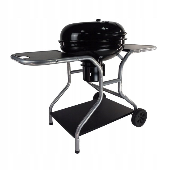 Grill de carbón tipo kettle con ruedas y montaje sencillo
