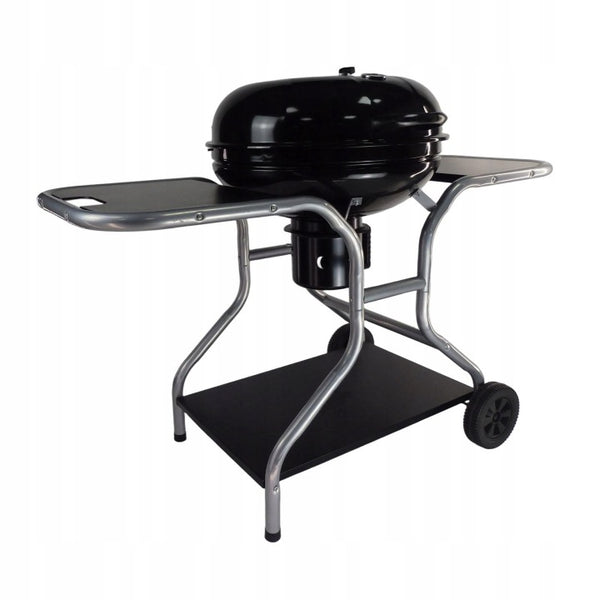 Grill de carbón tipo kettle con ruedas y montaje sencillo