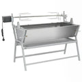 Asador giratorio vidaXL de hierro y acero inoxidable, modelo 41349