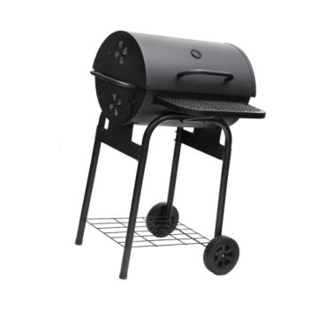 Grill de carbón multifuncional con ruedas para uso doméstico