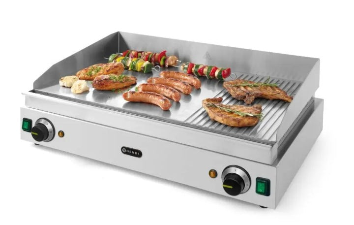 Plancha grill Hendi 720 x 550 mm, 2/3 lisa y 1/3 estriada