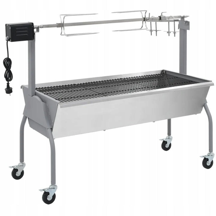 Asador eléctrico vidaXL de acero inoxidable, modelo 40236