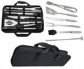 Set de 9 accesorios de acero inoxidable para barbacoa con maletín